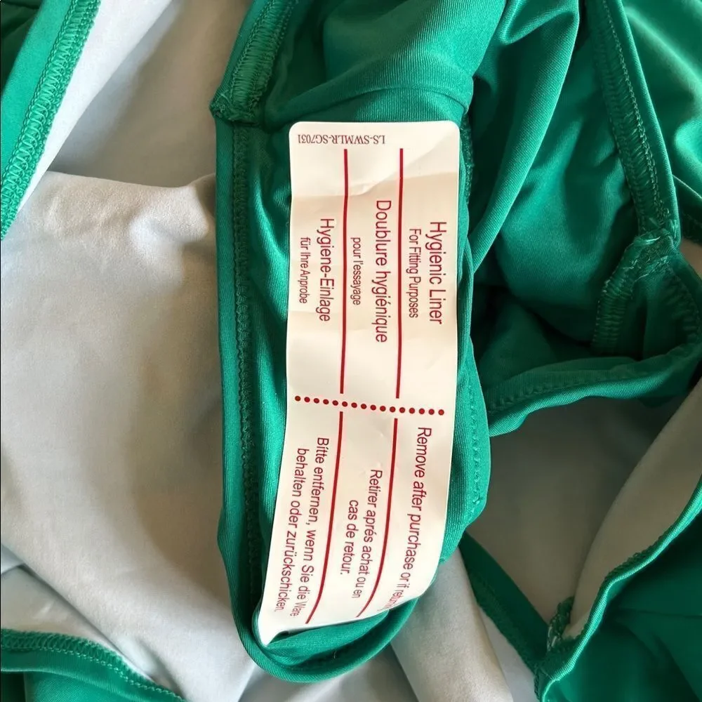 New Lands End Chlorine Resistance Mini Overlay Swimsuit with Functional Side Tie
